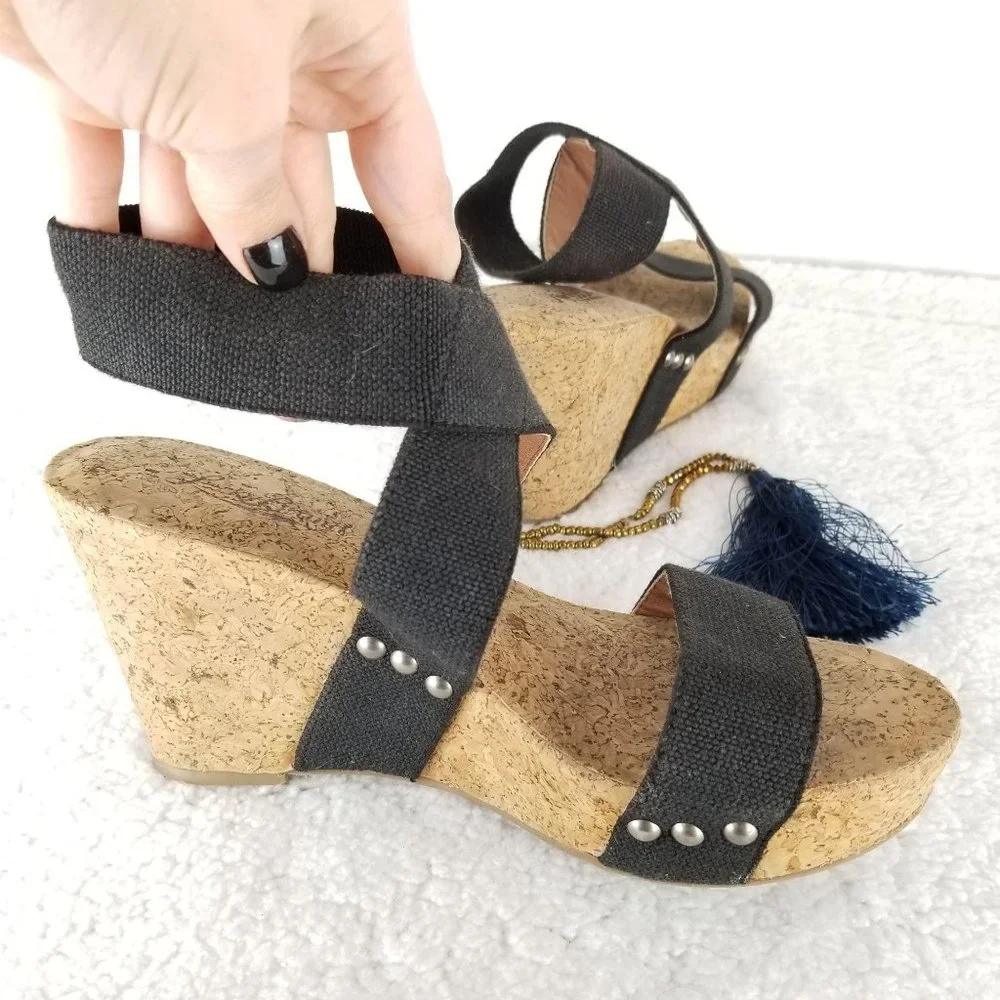 LUCKY BRAND Womens sz 8《276》Merinah‎ wedge cork heels